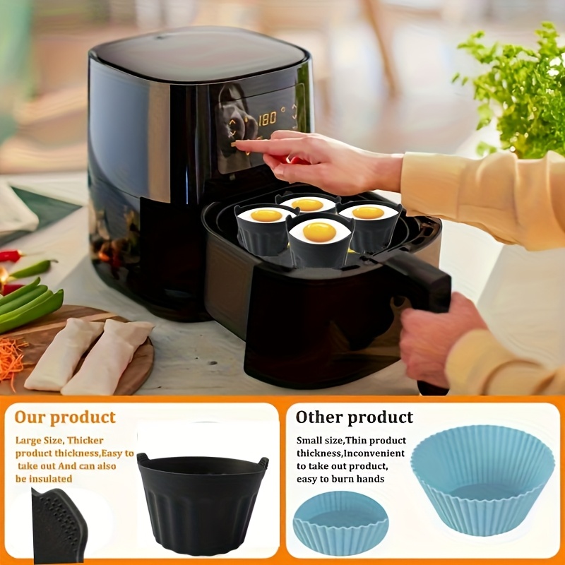 4pcs silicone cake mold reusable suitable for air fryer silicone mat air fryer omelette mini silicone omelette air fryer and toaster anti sticking   accessories Product details 3