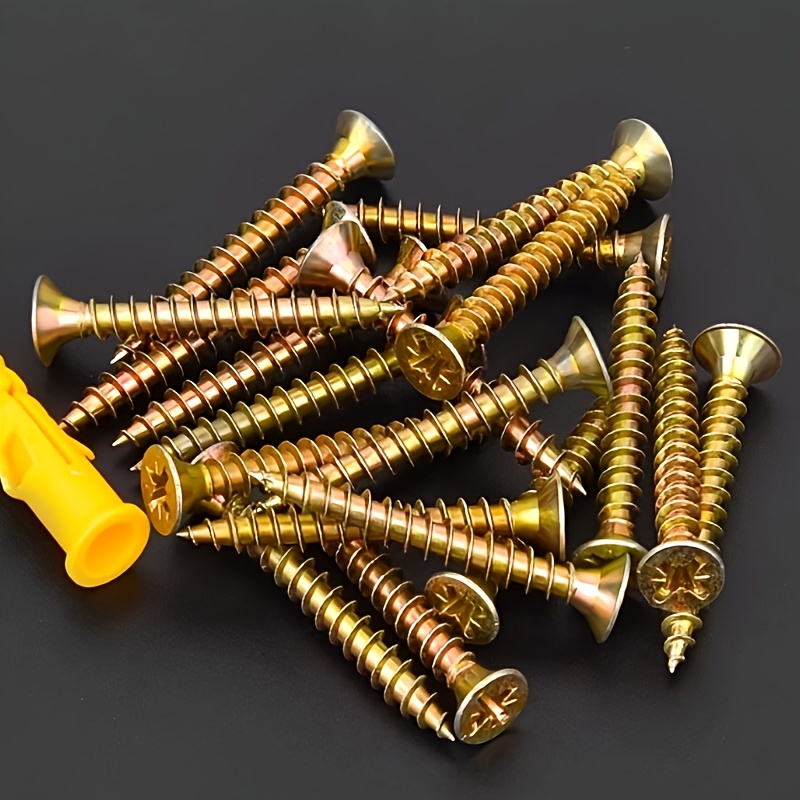 Plastic Drywall Anchors Screw Kits 5 Sizes Flat Head Screws Temu