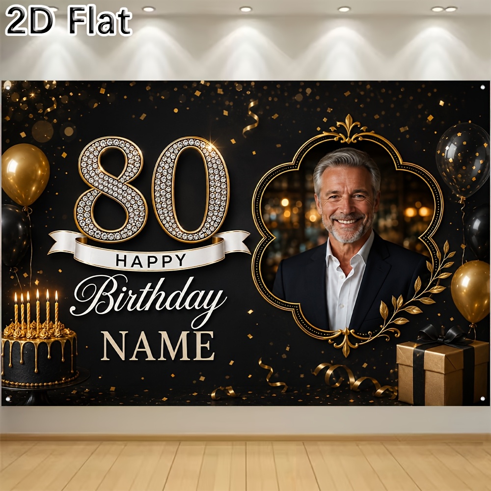 80th birthday party decorations sold on Temu Australia