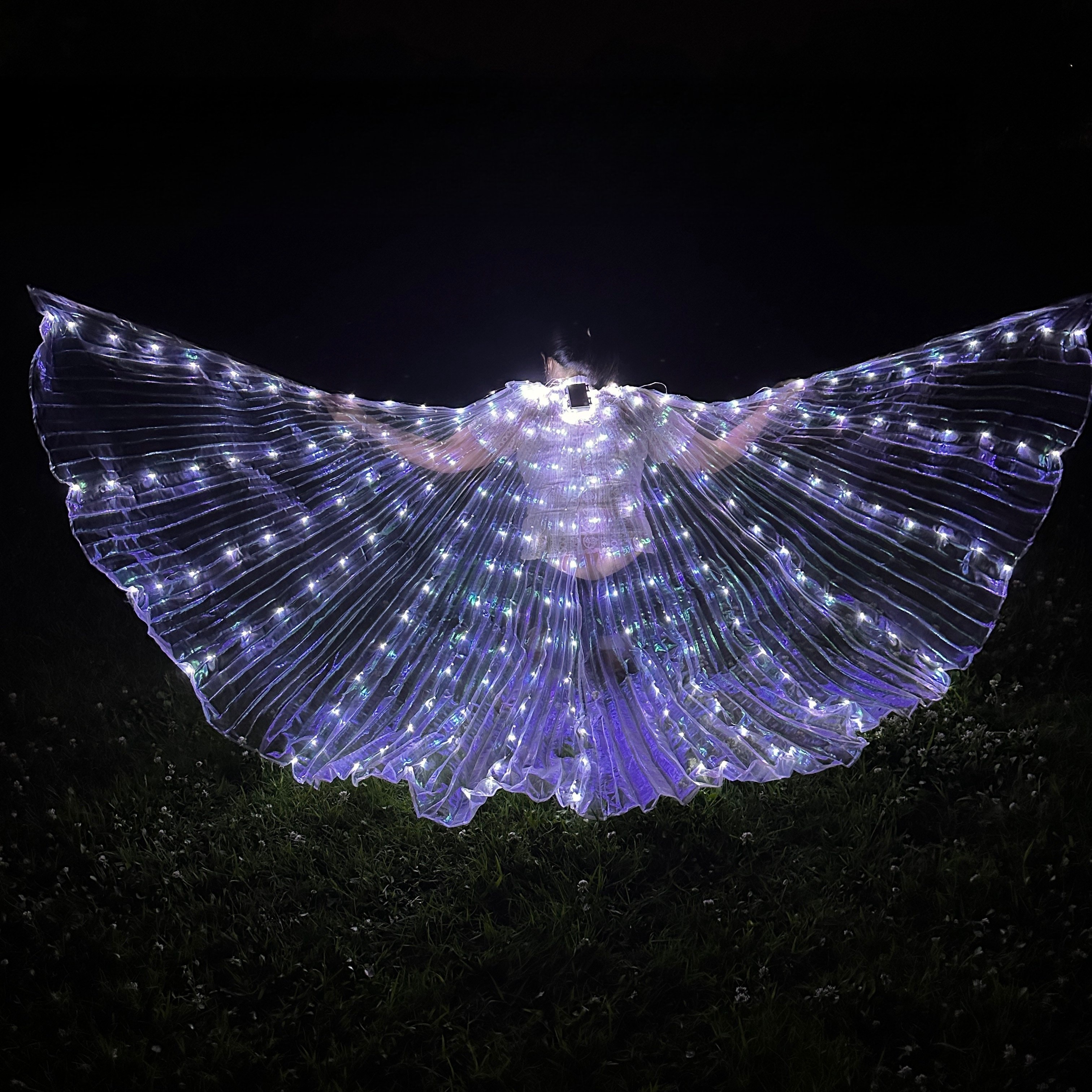 

Festive Glow Wings: 110cm/43in, Suitable For Ages 14+, Made Of Polyester Fabric And Plastic, No Battery Included
