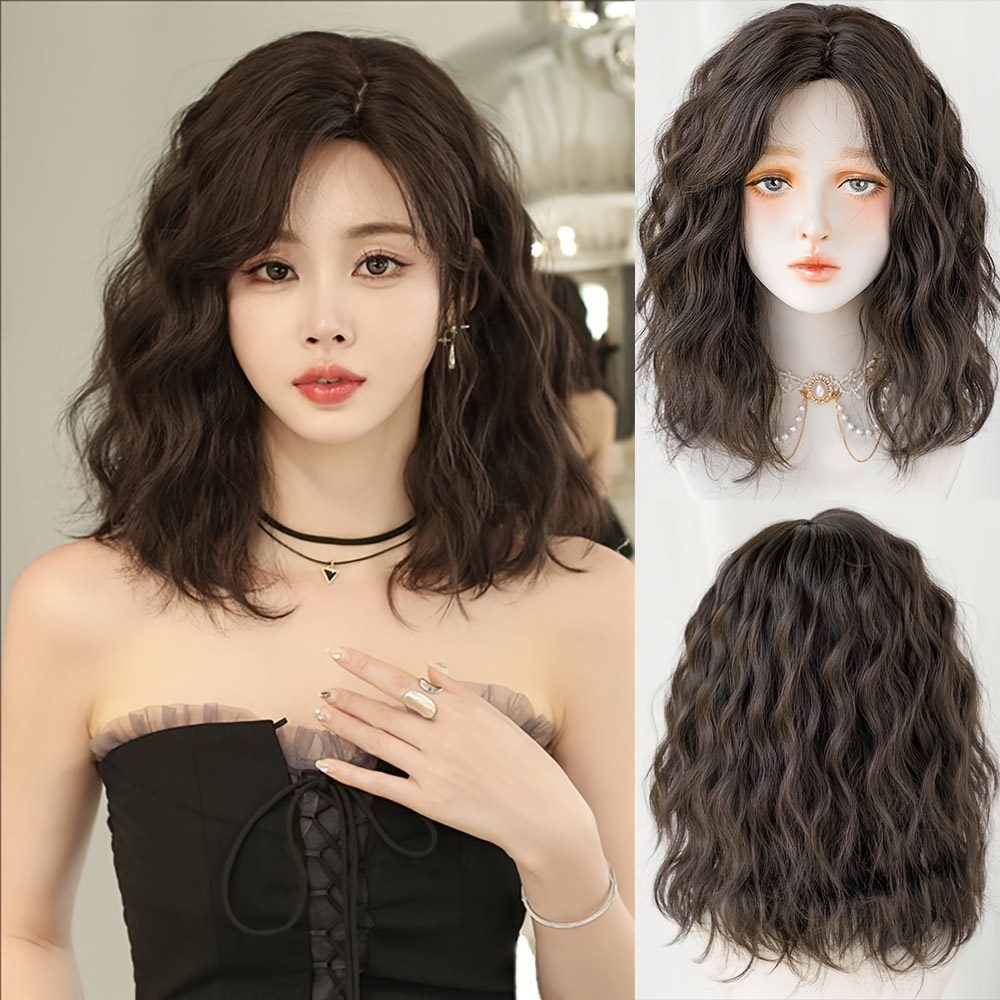 

Elegant Shoulder-length Loose Wave Wig For Women, 150% Density Cap, Fashionable Side-parted Synthetic Hairpiece For And Gifts