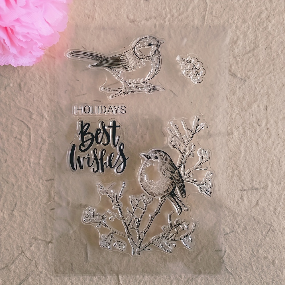 

2 Little Birds Clear Stamps For Diy Scrapbooking Card Making Album Decorative Silicone Seal Craft Rubber Stamp