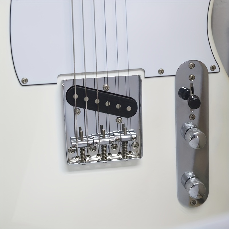 Bridge and Pickup Set for TL Style Guitar 3 Adjustable Picks 6.2K-Pickups Gutiar Parts Silvery + Black