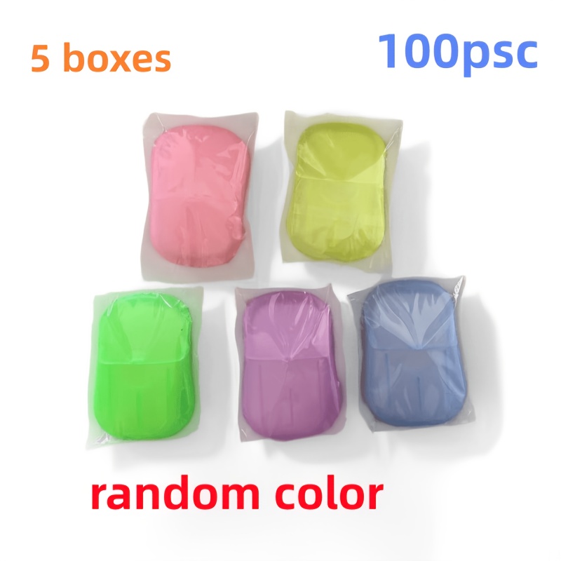 TEMU Set da 5 scatole di da viaggio multicolore con fogli di profumati, carta , fogli di portatili per il lavaggio delle , piccoli mini fogli di ,