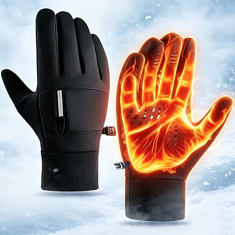 TEMU Guantes de invierno de moda, guantes cálidos con pantalla táctil para hombre, guantes de , guantes deportivos, guantes cálidos para mujer
