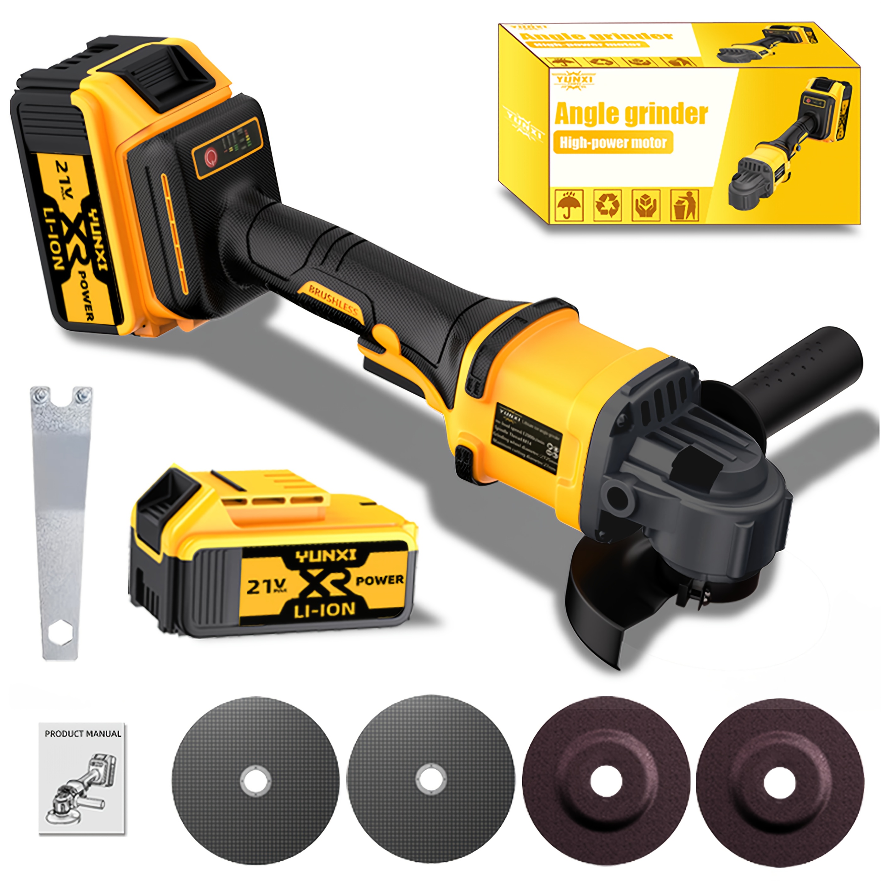 2025 Accu Haakse Slijper & Polijstmachine - Zware Lithium-Ion