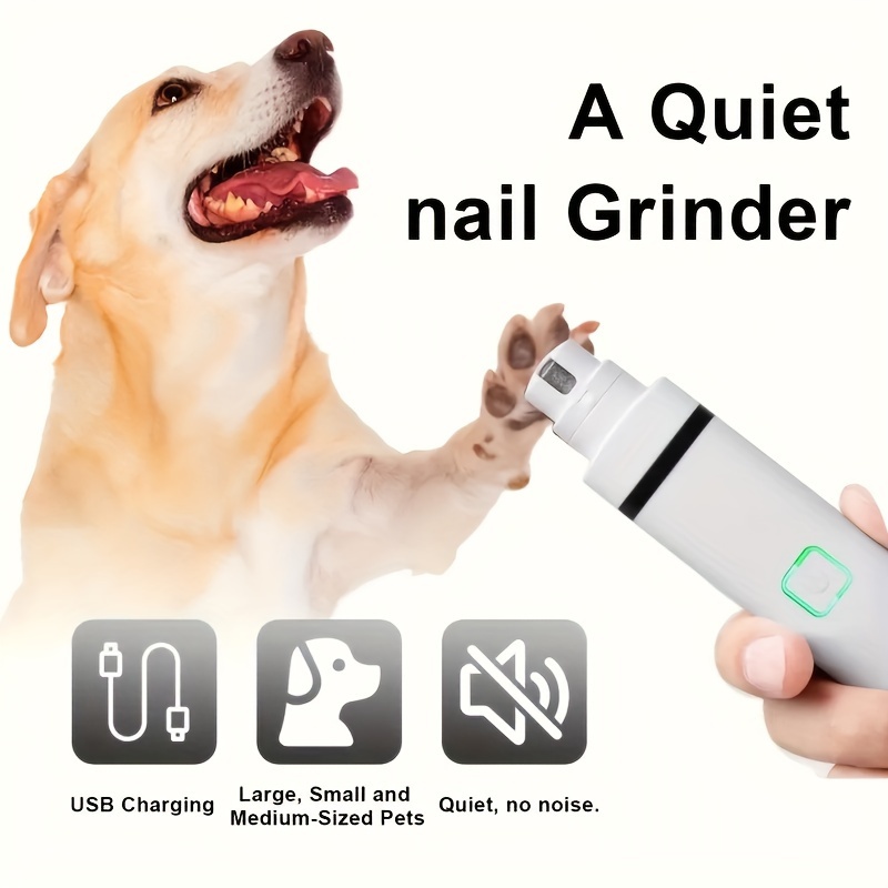 

Pet Paws Grooming Grinding Tool, 2-speed Adjustable Electric Pet Nail Grinder For Dogs And Cats, Gentle And Safe Nail Trimming Tool, Usb Recharging
