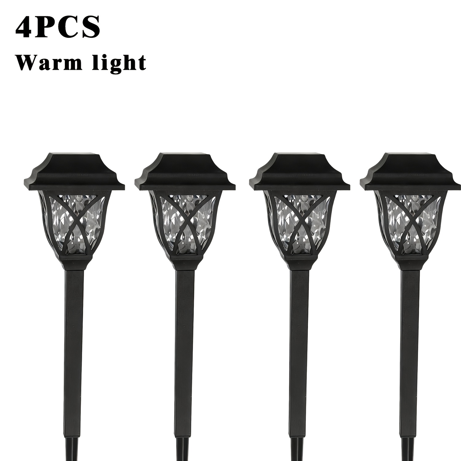E-shop 4/8 Stück Solar-Retro-Quadratlichter, Solarleuchten für den Außenbereich, Solar-Wegeleuchten, Solar-Rasenleuchte, geeignet für Wälder, Höfe,