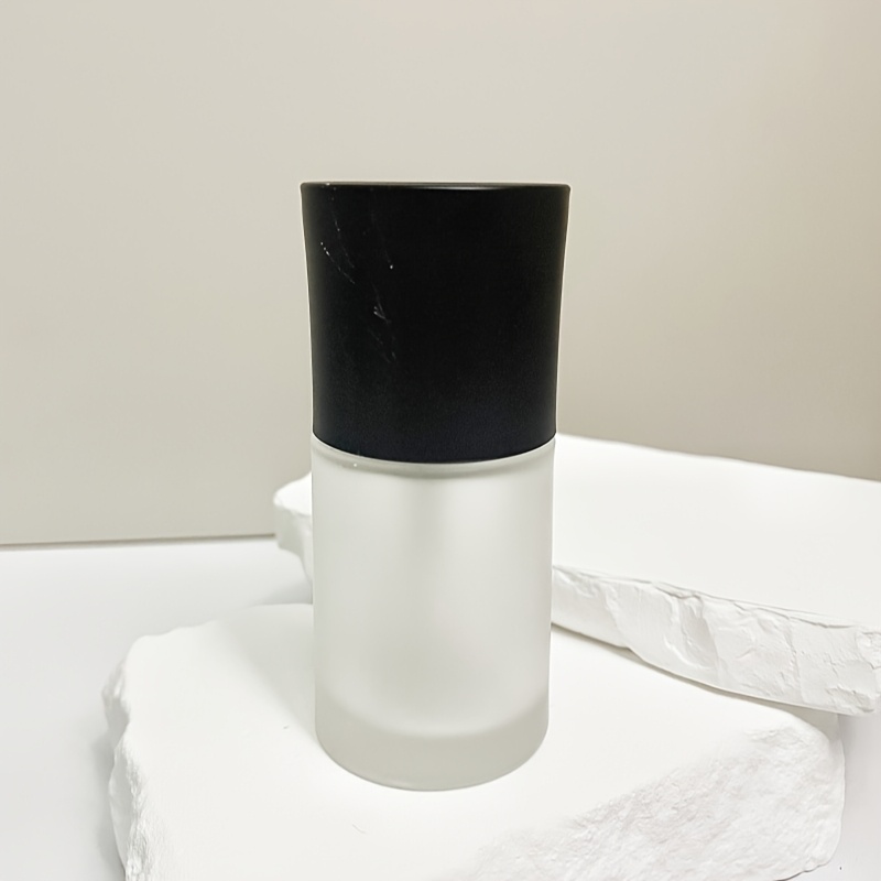 TEMU 30ml Frosted Glass Pump Bottle - Large Capacity Refillable Container For Creams, Lotions, Serums | Cap With Secure Seal, Refillable