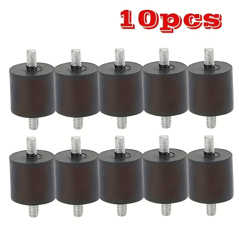 TEMU Lot de 10 supports en caoutchouc M8 - Isolateur de vibration et amortisseur de pour compresseurs d'air, pompes à eau, machines à souder, tampon