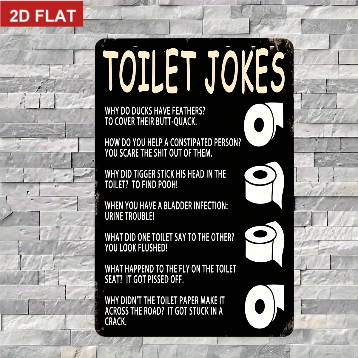 bathroom signs sold on Temu United States