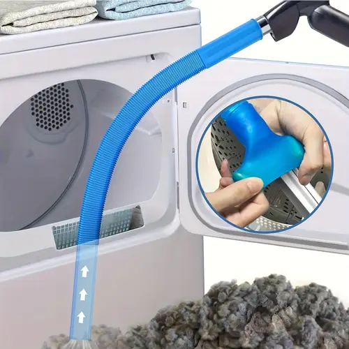 1pc dryer vent cleaner hose flexible lint removal vacuum hose attachment with elastic connector fits most vacuum cleaners ideal for laundry vent cleaning dryer lint cleaner flexible hose design plastic hose