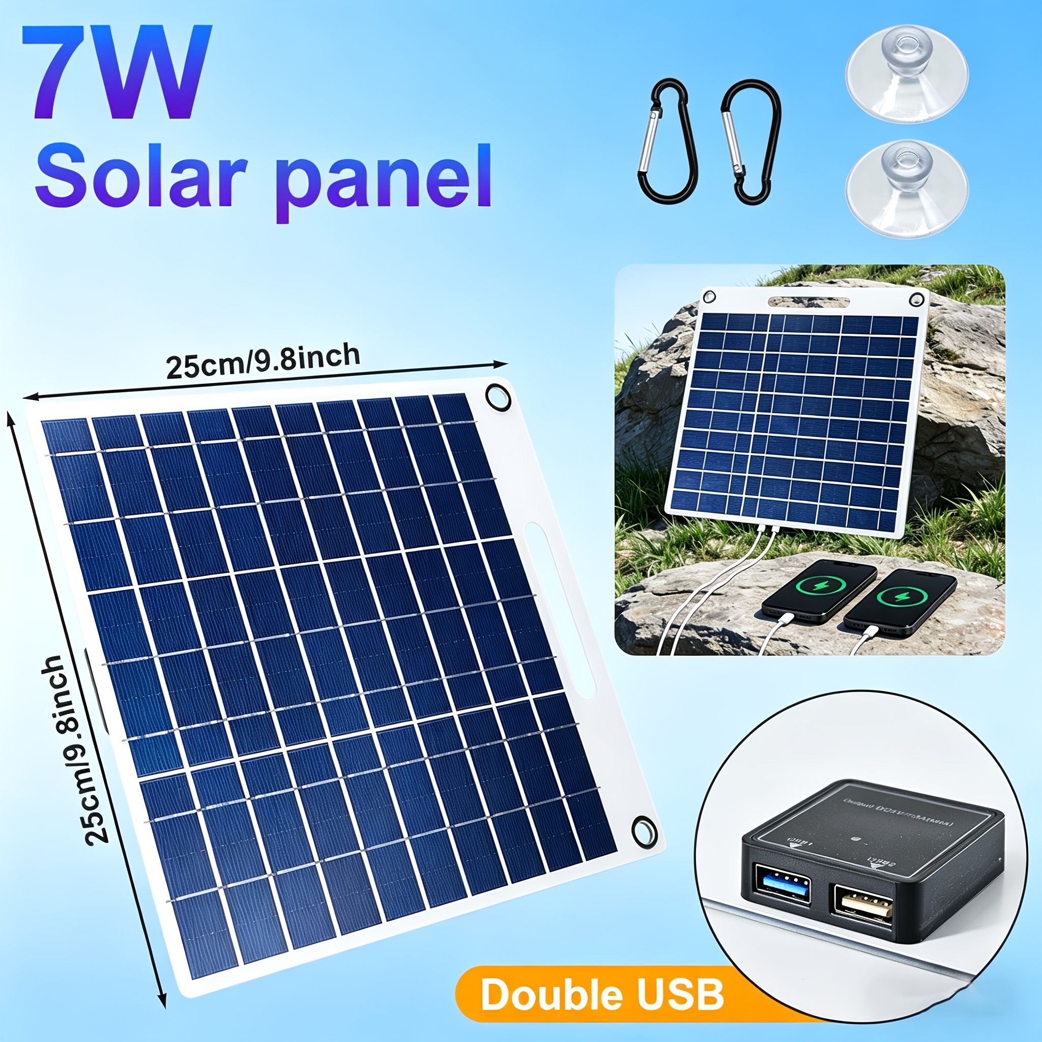 1 solar charging panel outdoor generator portable power - Temu Qatar