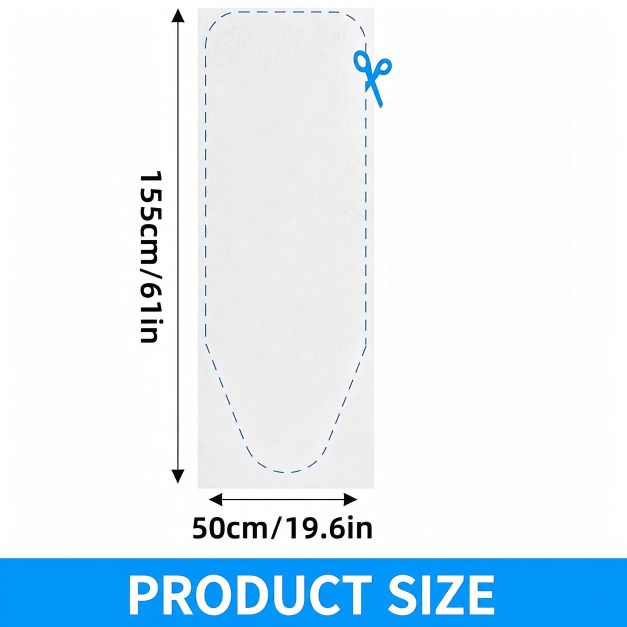 TEMU 1pc Of Thickened Ironing Board Pad, Diy-friendly Felt Pad With Needle- For Size, Enhancing Ironing Results