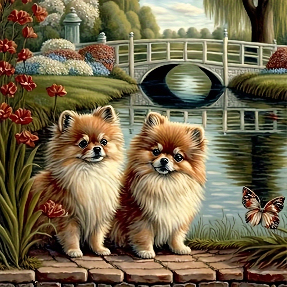 

1pc Frameless 7.87×7.87 Inch/20x20cm Animal Series 2 Cute Dog Pattern Diamond Art Painting Kit 5d Diamond Art Set Painting With Diamond Gems Arts And Crafts For Home Wall Decor