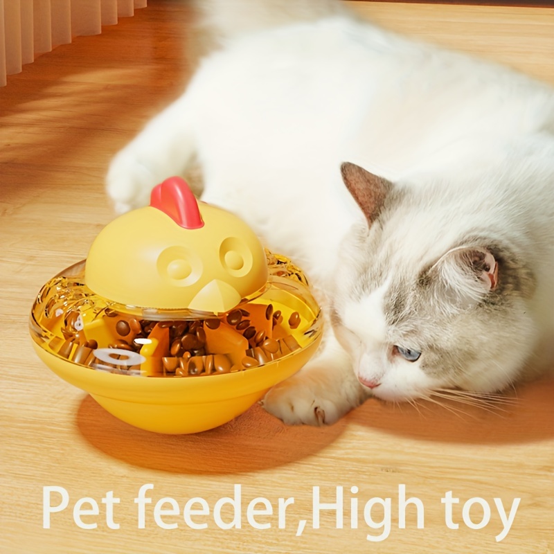 

Interactive Pet Feeder Toy For Cats - Chicken-shaped Abs Food Dispenser