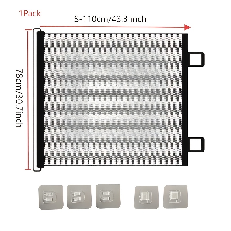 TEMU Retractable Pet Gate With Operation, Portable Pe Mesh Fence For Indoor And Outdoor Use, Stair Barrier For Pets Dogs And Cat, Versatile And For
