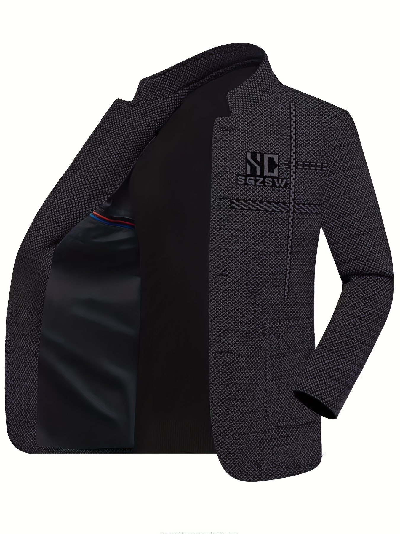 Men'S Premium Dad Suit Jacket - Stylish Two-Button Design, Long Sleeve, Regular Fit, Perfect for Spring & Fall Business Casual Wear, Casual Attire Jacket|Modern Dad Suit|Single Breasted Jacket