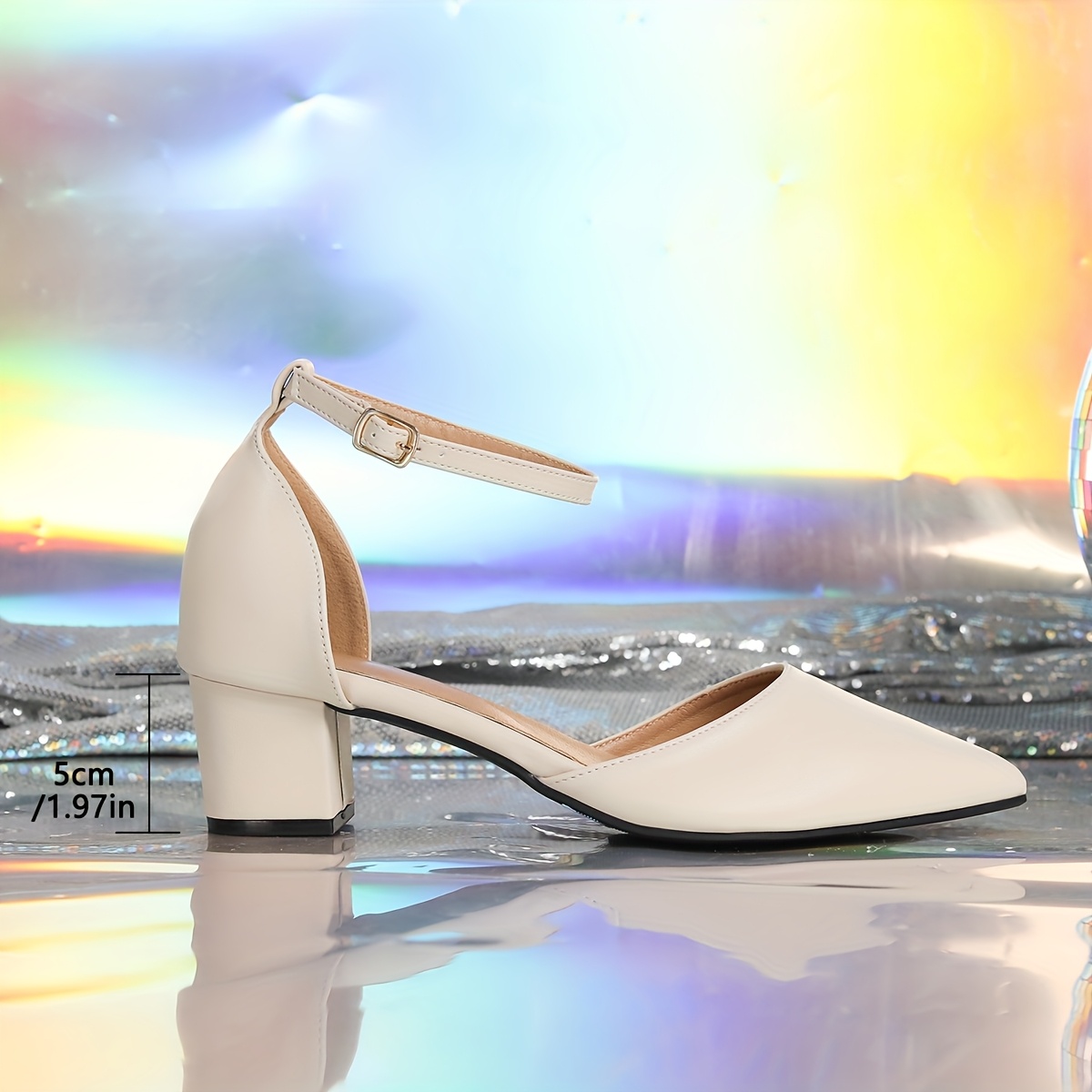 Beige Tacon Ancho Zapatos Beige Dama Zapatos Tacón Ancho