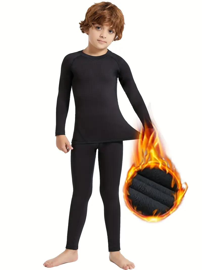 boys girls thermal underwear set long john lined Temu Australia