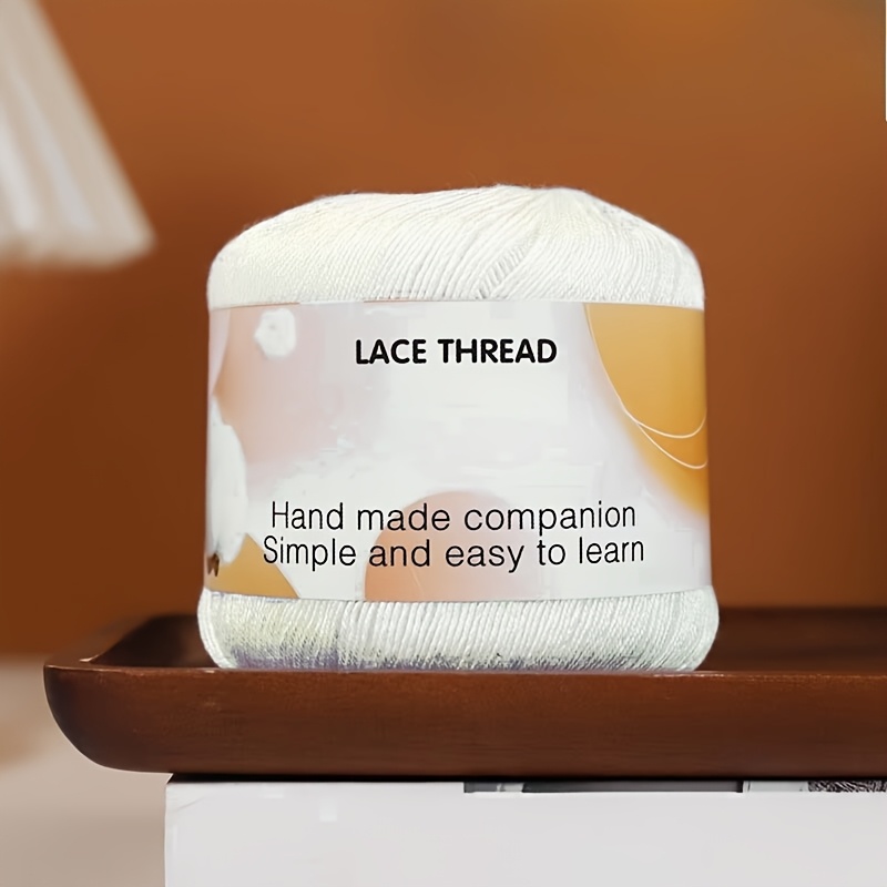 Image of 1pc Summer Lace Crochet Thread Fine Hand Knitting Thread Clothing, Bag, Pendant 8-size Lace Crochet , Weight 1.76 Oz