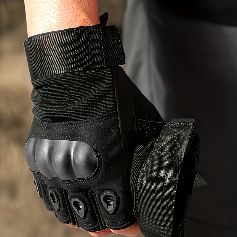 

1 Pair Of Fingerless Gloves With Hard Knuckle For Outdoor Work Sports Motorcycle Cycling, Durable And Breathable Gloves