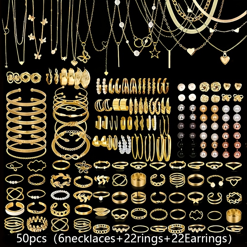 طقم مجوهرات بوهيمي أنيق 35/47/50/71/87 قطعة - أقراط، قلائد، خواتم، أساور - Image 8
