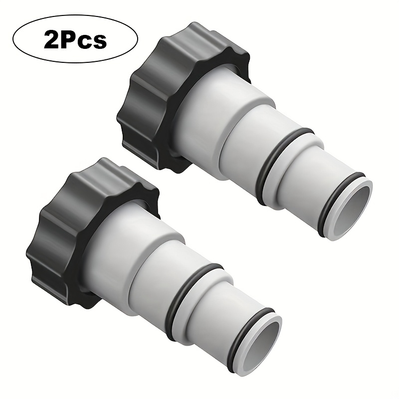 Image of 2 Swimming Pool Hose Adapters Compatible With For Threaded Pumps, Allowing Conversion Between 1.5 25-inch Hoses, Pool Replacement Parts