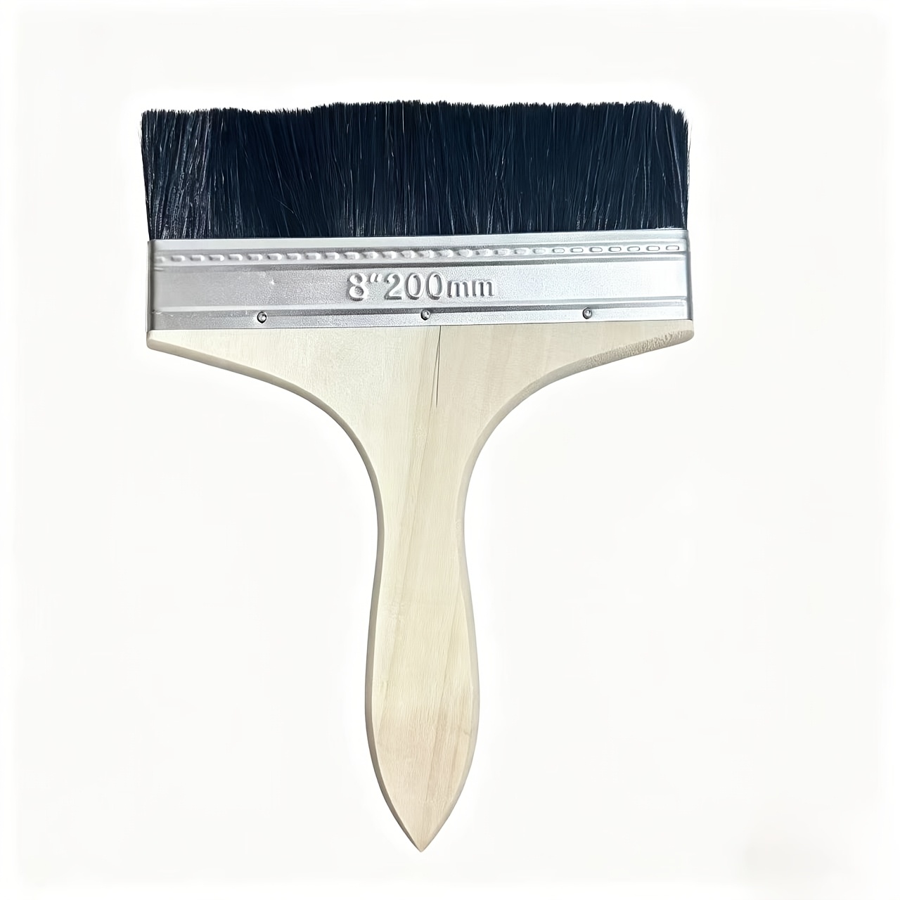 TEMU 1 de cerdas de con punta de cerdas de y mango de madera - para pintura al óleo, pegamento, construcción de papel tapiz, pintura, caligrafía -