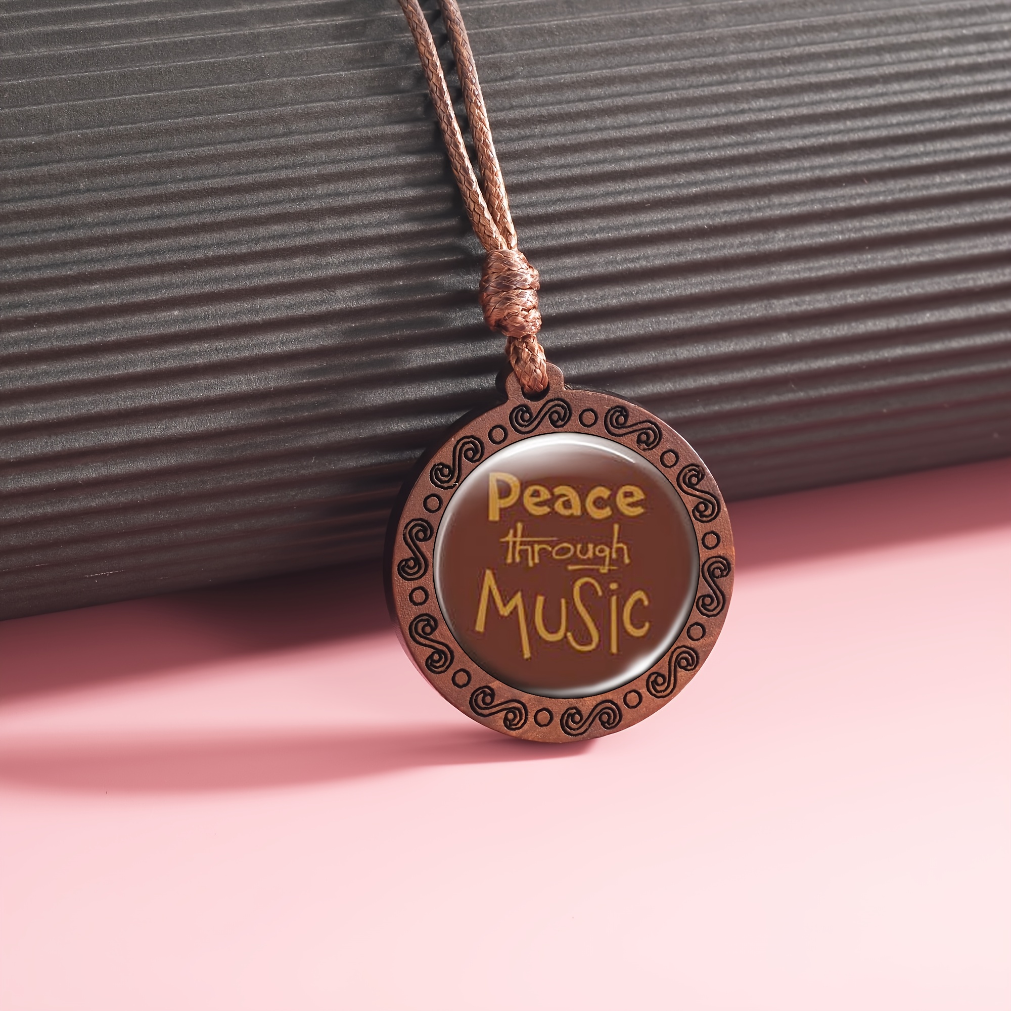 Handcrafted Wooden Pendant Necklace for Unisex