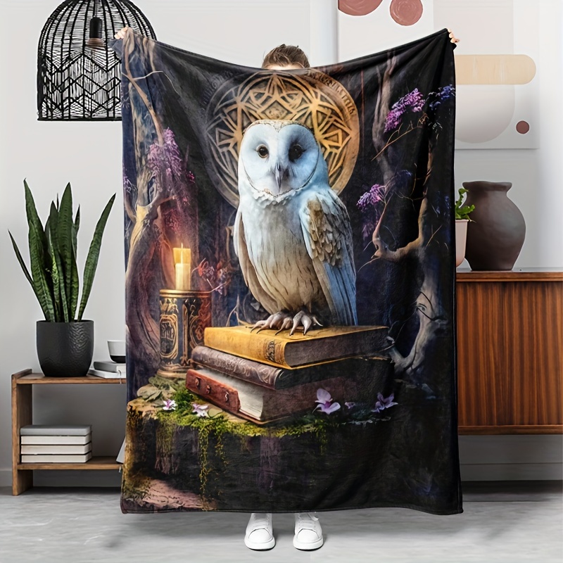 

Owl- Flannel Blanket - For & , For , Bed, , And