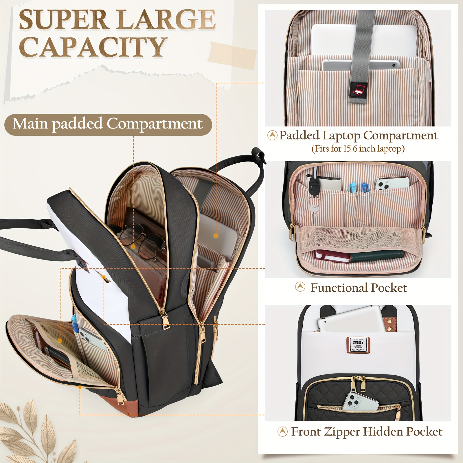 backpack purse women's travel backpack Convertible Leather Laptop for Women Mystery Ranch Metcalf 100 16in Cases expandable water bottle pockets FNF daphnia fritz colors:Competition pink
