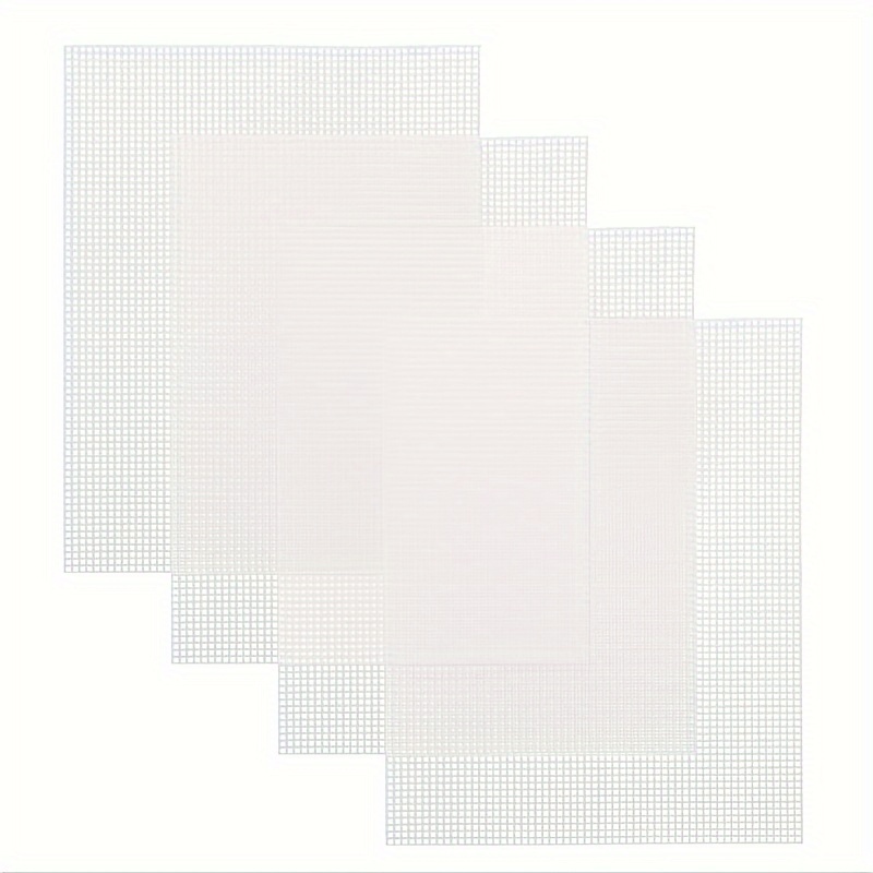 

4pcs Plastic Grid Mesh Sheets, Size About 50*33cm/19.69*12.99inch, For Embroidery, Acrylic Yarn Making, Knitting Crochet Projects And Making Aquarium Dividers