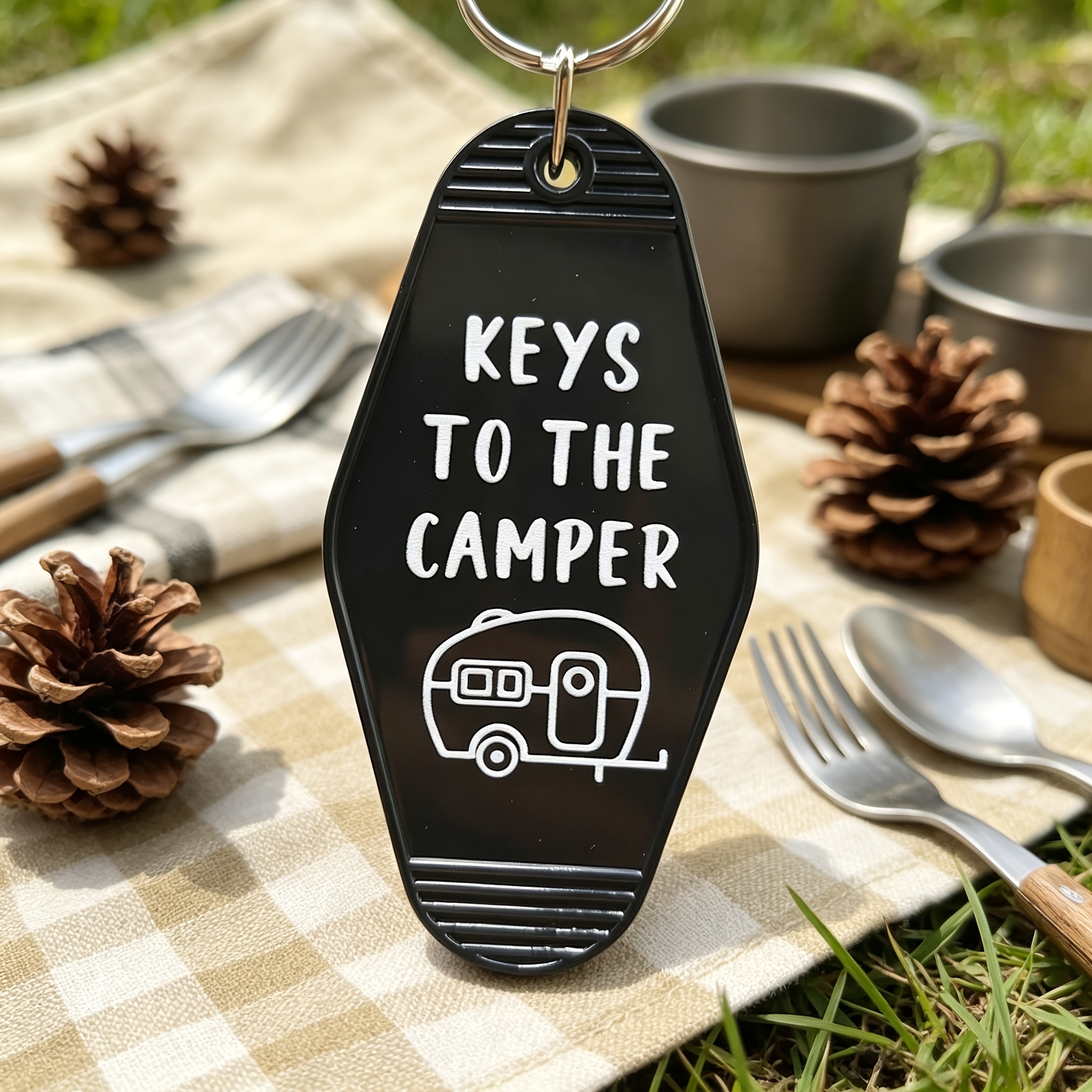 1pc Pvc Motel- Lightweight And Durable Keychain, Motel Keychain, Fashionable Key Tag, Bag Accessory, Gift Idea, Car Accessory