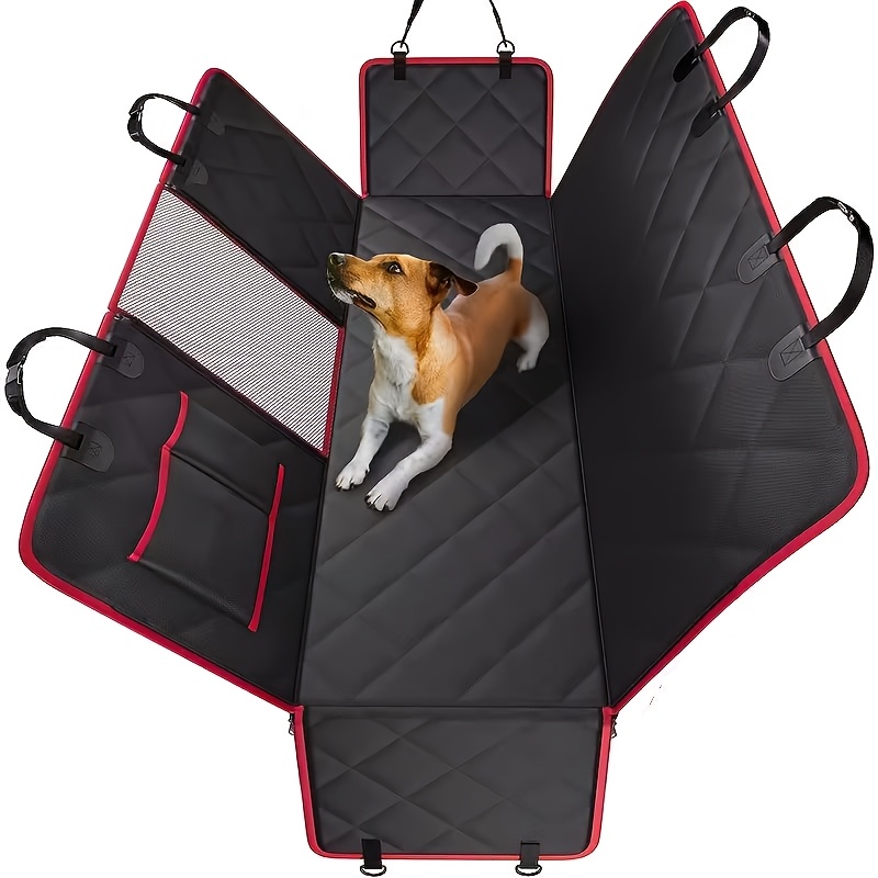 TEMU Rear Seat Dog Car Cover With A Viewing Window, Dog Car Hammock, Durable And Essential Accessory For Pet Travel