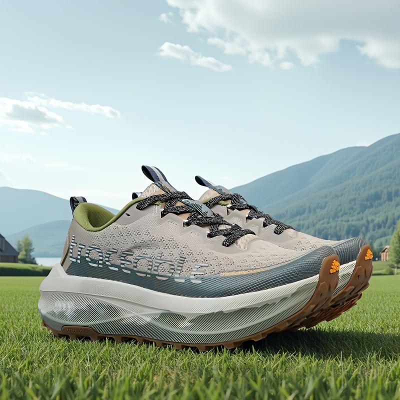 Sneakers, Men's Outdoor Shoes, Lightweight and Comfortable Trail Running Shoes, Anti-Slip Shock-Absorbing Casual Shoes, Fashionable Sports Running Shoes for Men