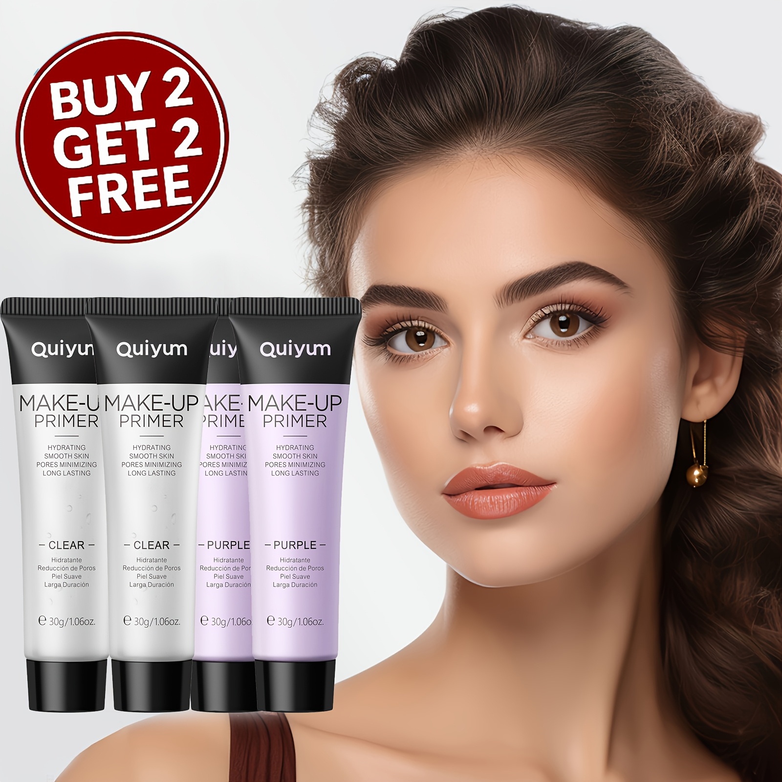 Buy 2 Get 2 Free Makeup Primer Set Holding Makeup: Cover Pores Oil Control, For Smooth & No Makeup