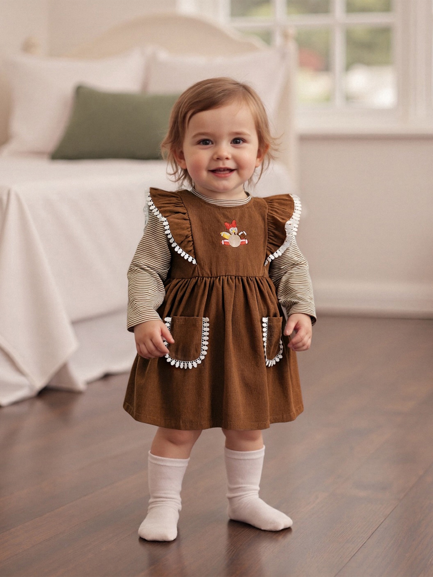 little kids toddler baby girls thanksgiving 2pcs set 1 5 - Temu