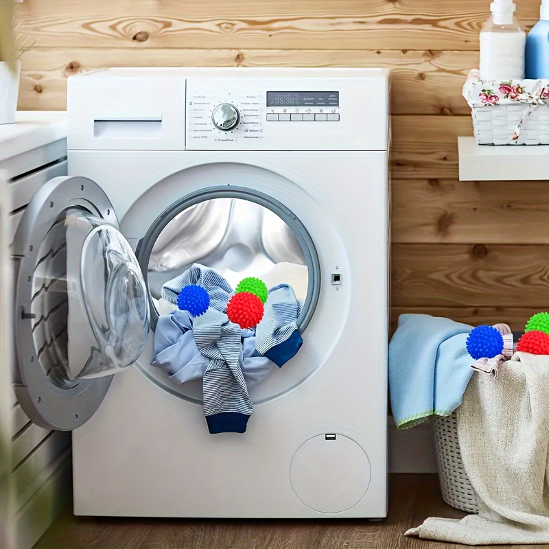 2/4/6pcs Reusable Laundry Balls - Anti-Tangle, Fabric Softener, Stain Remover - Essential Washing & Drying Aid For Soft, Clean Clothes - Random Colors, Halloween gift, Christmas gift