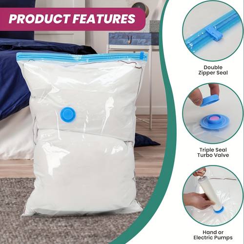 32pcs combinations space saver vacuum storage bags vacuum seal bags for clothing clothes comforters and blankets