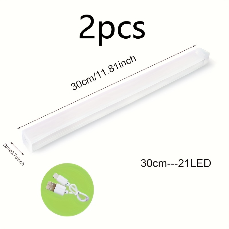 E-shop 2er-Set USB-Aufladbare LED-Nachtlichter mit Bewegungsmelder – Keine Installation erforderlich, USB-betrieben, einstellbare Helligkeit,