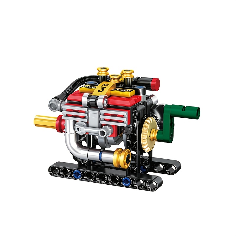 Assembled Mechanical Engine Structure Building Blocks Model