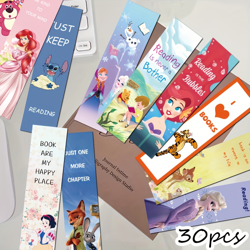 UME 30pcs Series Character Bookmarks - *, Decorative, Inspirational Quotes &amp; Animated Figures, * Paper Reading Accessories for Book Lov