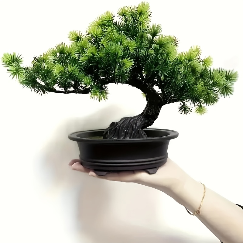 

1pc Lifelike Pine - 9.5" Plastic Tabletop Greenery For Home Decor, Gift, Zen Garden, Farmhouse - Indoor Artificial Plant Without Electricity Or Battery