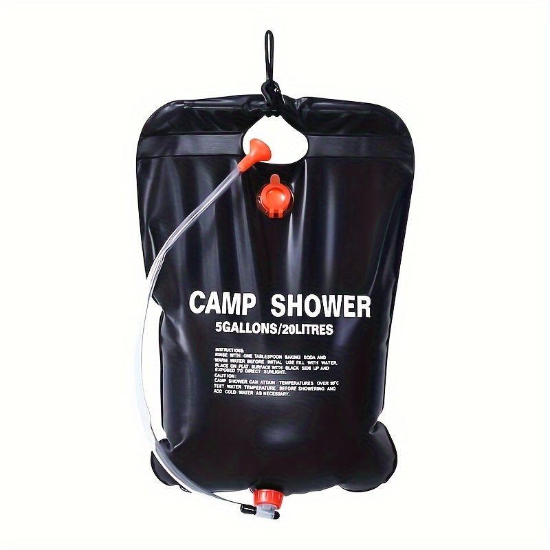 

20l Portable Camp Shower Bag - Durable Pvc Outdoor Camping Shower For Hiking Traveling, Easy Carry & Use, Ideal For All Camping Situations