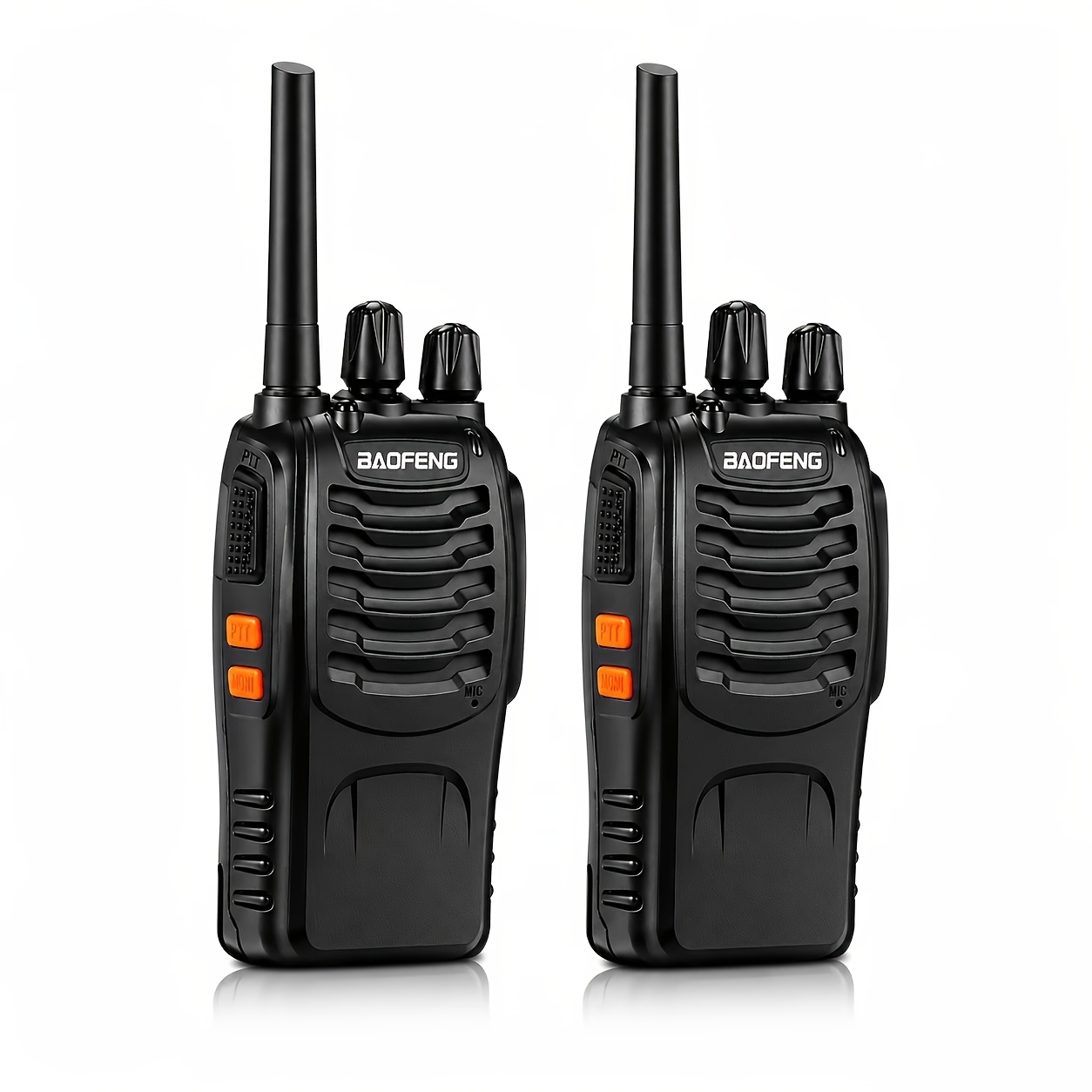 Image of 2 Units Professional Baofeng Walkie-talkie 88e 16 Channels, Radio Rechargeable 1500mah Radio Range 1-3 Kilometers, Frequency 446mhz, Long-range Walkie-talkie For Outdoor Survival Camping, Hiking
