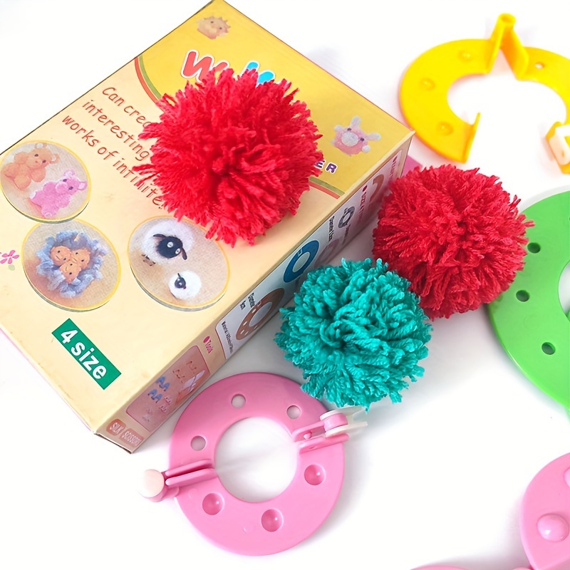 

8pcs Wool Cloth With Soft Nap Balls Doll Plush Ball System Diy Craft Weaving Tools Lint Remover Producer Pom Pom Making Tool Set For Pom Pom Knitting Diy Wool Yarn Knitting Craft