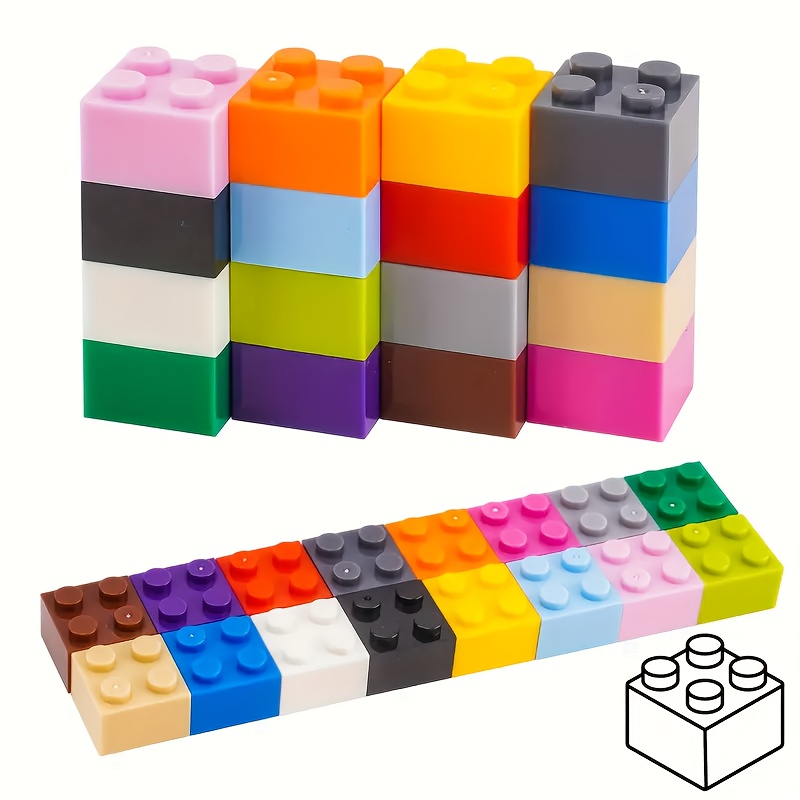 190pcs 2X2 High Brick Small Particle Building Blocks