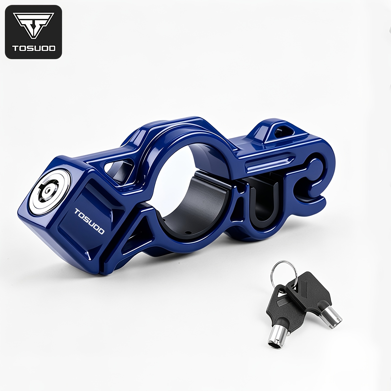 TEMU Aluminum Alloy Anti-theft Handlebar Brake Lock, For Bicycle, E-bike, Electric Scooter & Light Moped Motorcycle, Not Compatible With Large