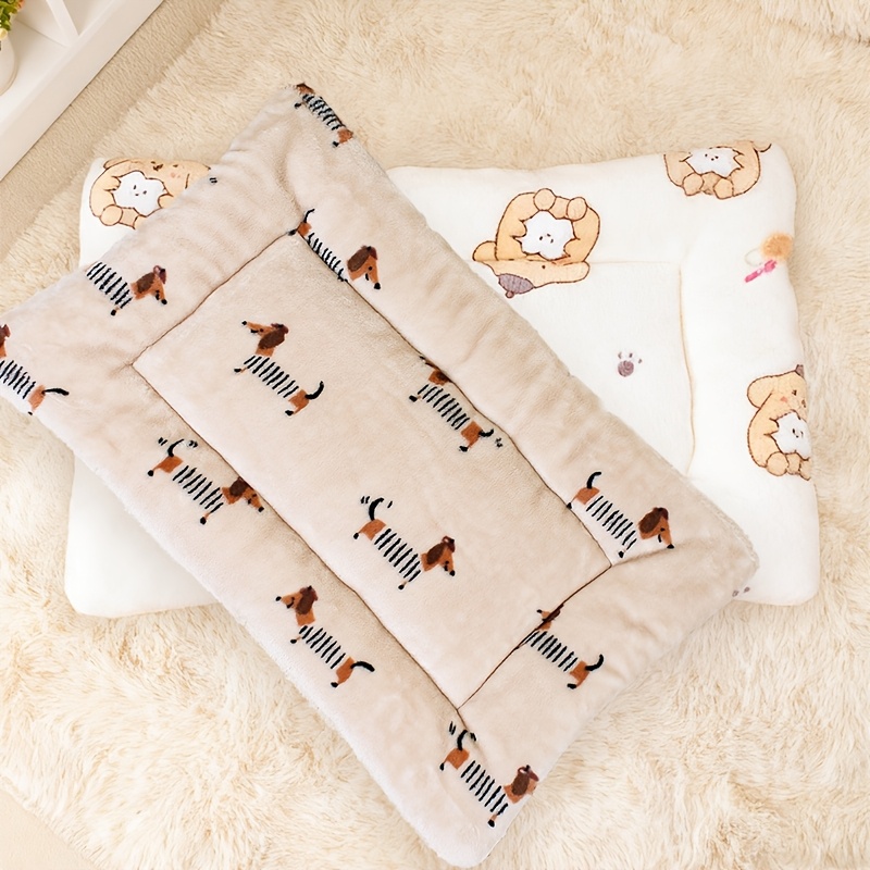 Tegeme Haustierdecken-Set – 12 Stück Weiches Fleece, Flauschig & Warm, Mit Pfotenabdruck, 58,9 X 40,6 Cm
